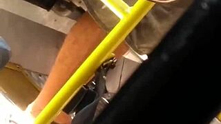 Young Hottie Perfect Little Feet Teased on Crowded Bus Part One