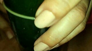 Raw pounding of huge mature latina ass with giant cucumber deep inside