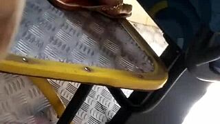 Young Hottie Perfect Little Feet Teased on Crowded Bus Part One