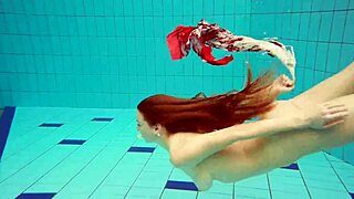 i'm diving underwater with hairy teen marketa's tight pussy