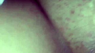 he bends over his sexy latina cuñada for doggystyle creampie homemade orgasm
