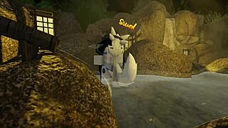 Suggestive shark dives deep in furry bath creampie action roblox