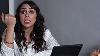 Nicky's in deep trouble now Lilly caught him watching anal porn so she teaches rough anal lesson