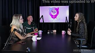 Compilados da Jujube delícia no Bora cast com Bruna Carlos sheer red