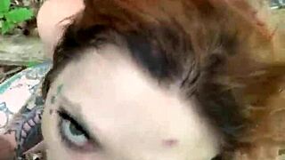 we got caught fucking in forest she begged for bbc