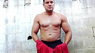 yuri gaucho brazilian bear pumps muscular armpit cock for huge cumload