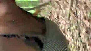 we got caught fucking in forest she begged for bbc