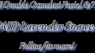 white lipstick milf swallows DOUBLE CUMSHOT FACIAL THROATPIE!