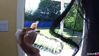 sexy asian milf cougar housewife seduces gardener boy for rough cheating fuck on her pussy