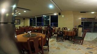 😏 met street girl, fed her then she grabbed my dick in her bathroom shower