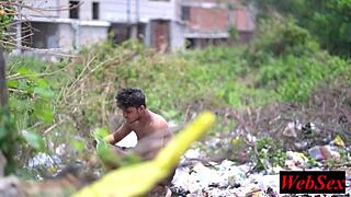 Lost love reunion turns into intimate outdoor passion for beautiful Indian girl