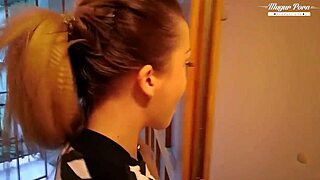 amateur jessi empera bends over teases pierced nipples riding cock at casting interview