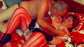 Granny Carmen's christmas dildo play makes me crave fucking her now