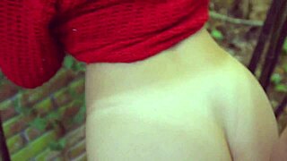 I catch stepsis bent over garden pussy for uncensored doggystyle ravage