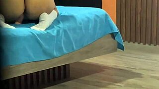 Latina schoolgirl RIPS her ASS with toy while stepdad watches - amateur ANAL