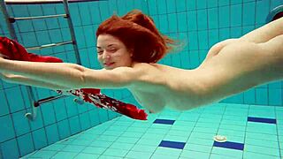i'm diving underwater with hairy teen marketa's tight pussy
