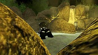 Suggestive shark dives deep in furry bath creampie action roblox