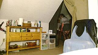 innocent jordan falls prey to curvy mature woman's hairy pussy advances in retro pov