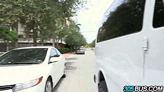 sexy pornstar vicki chase picks up amateurs on the bus for public humiliation fucks and cash swaps