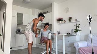 bts with curvy latina riding bbc doggystyle then missionary hardcore