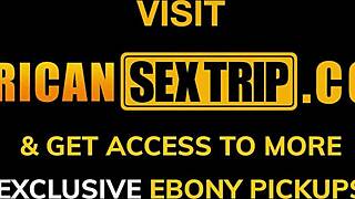 Horny BLACK sluts go WILD on big cock tourist in raw interracial threesome