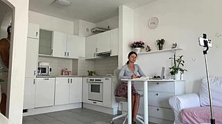 bts with curvy latina riding bbc doggystyle then missionary hardcore