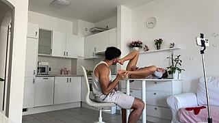 bts with curvy latina riding bbc doggystyle then missionary hardcore