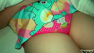 waking daughter's fat chubby friend for juicy pussy creampie at midnight?!