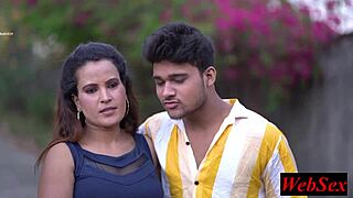 Lost love reunion turns into intimate outdoor passion for beautiful Indian girl