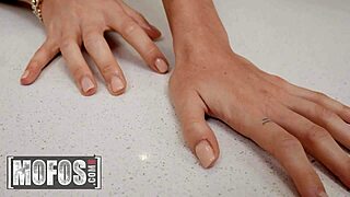 theodora chats bf on phone then masturbates for roommate robby echo