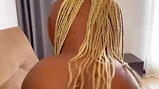 ebony black chica gives big bbc mamada then takes backshots doggystyle homemade amateurs big tits