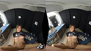 pamela morrison rides pov cowgirl on hard cock with hairy pussy and small tits