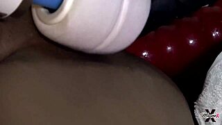 Nympho Maxine fucks three toys then deepthroats that throbbing cock!