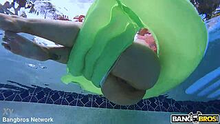 this brunette milf's shaved ass pussy and small tits get interracial creampie facial