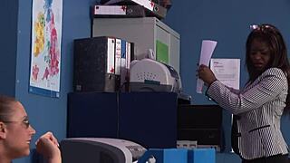 slutty office secretaries bend over for big cock foursome pounding