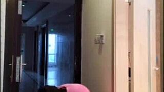 Asian Ladyboy Jerks Dick for Woman Cumshot