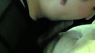 Shemale deepthroats daddy's cock swallows every drop 😍🍆💦