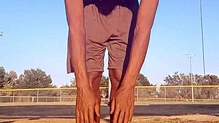 Skinny Athletic Brunette Dorm Roommate Tastes Daddy's Cock Workout Style