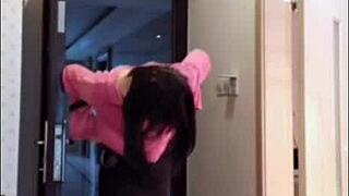 Asian Ladyboy Jerks Dick for Woman Cumshot