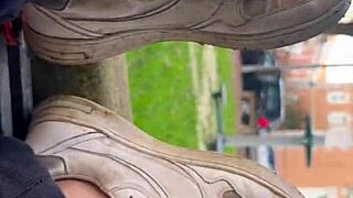 daddy's chubby euro daughter rides rough hairy tits bouncing in homemade humiliation