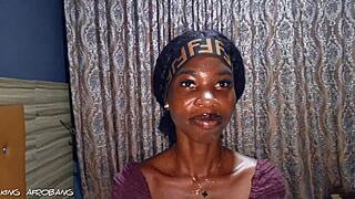 Betty bares her narrow ebony ass for Afrobang casting