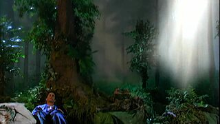 Bobbi Eden bends for secretive forest pounding in heels