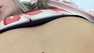 Skinny blonde teases belly on webcam softly