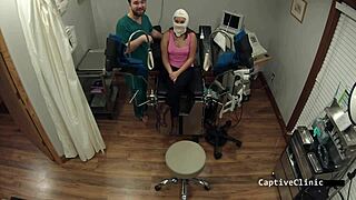 Sold for Science Features Gabby Lopez Spreading Big Ass and Natural Tits in Latex Gloves Backstage