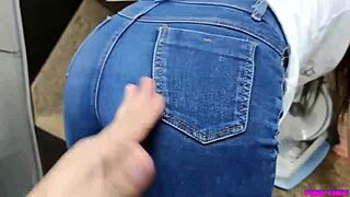 hey girl next door i sneak up while you're cleaning kitchen grab that big ass bend you over for anal creampie