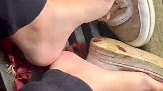 daddy's chubby euro daughter rides rough hairy tits bouncing in homemade humiliation