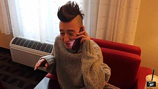 Married Woman Risks Breeding Creampie With Stranger During Phone Call To Fix Her Marriage