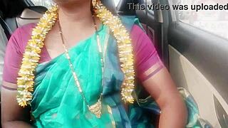 Indian Housewife Dirties Talks Car Sex with Husband's Father on Long Drive