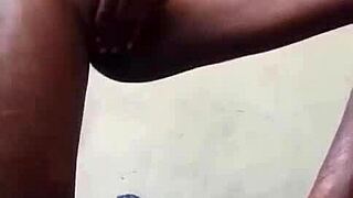 i couldn't resist my wet ebony ass shaking while fingering pussy in bed