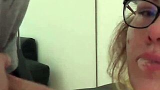 she chokes and gags on cock during brutal facfuck session